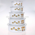 5Pcs korean style enamel ice bowl/ice bowl with PE lid